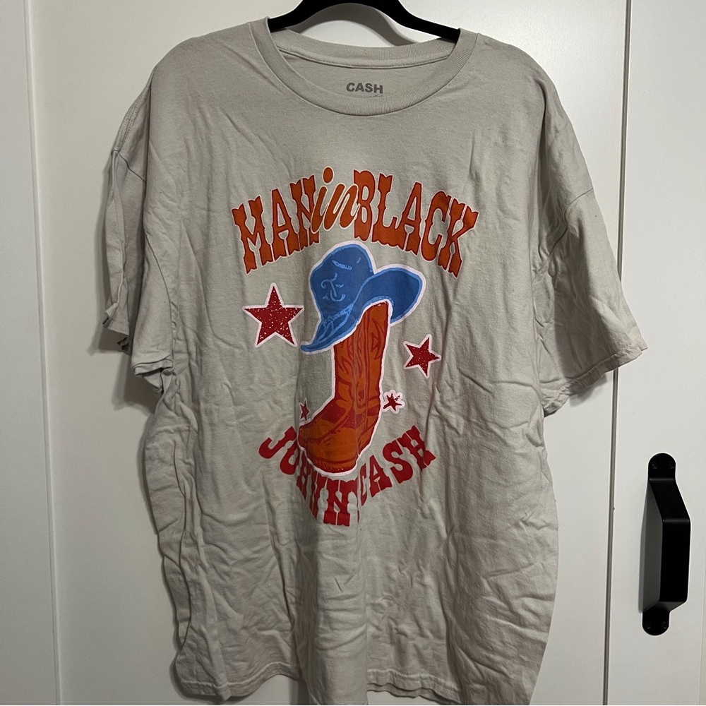 Ash Light Gray Johnny Cash Tee